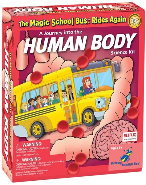 Magic powered bus school diving into the human body